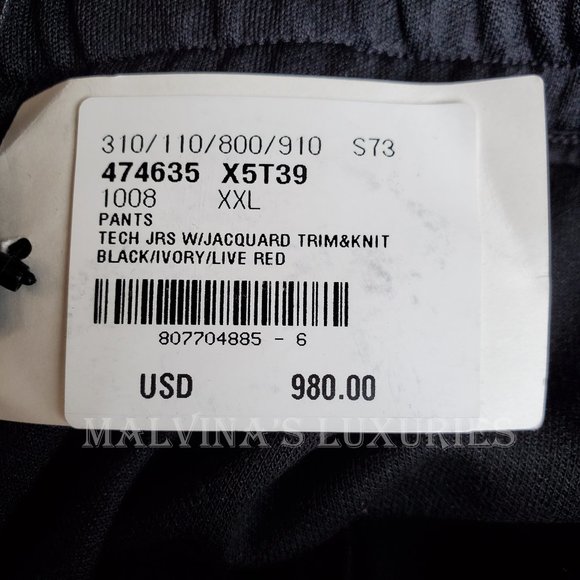GUCCI PANTS MENS TRACK LOGO LOUNGE TROUSERS WEB TECH sz XXXL - Picture 14 of 16